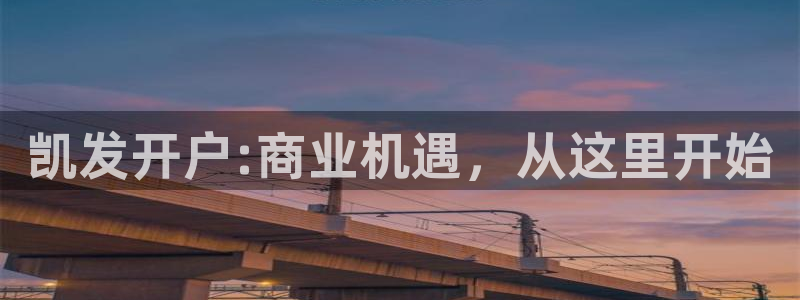 今年会5招商：凯发开户:商业机遇，从这里开始