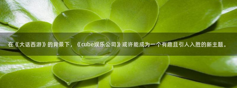 今年会是啥：在《大话西游》的背景下，《cube娱乐公司》或许能成为一个有趣且引人入胜的新主题。